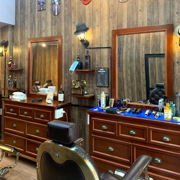 Bộ gương tủ kệ Barbershop Barber BK-455