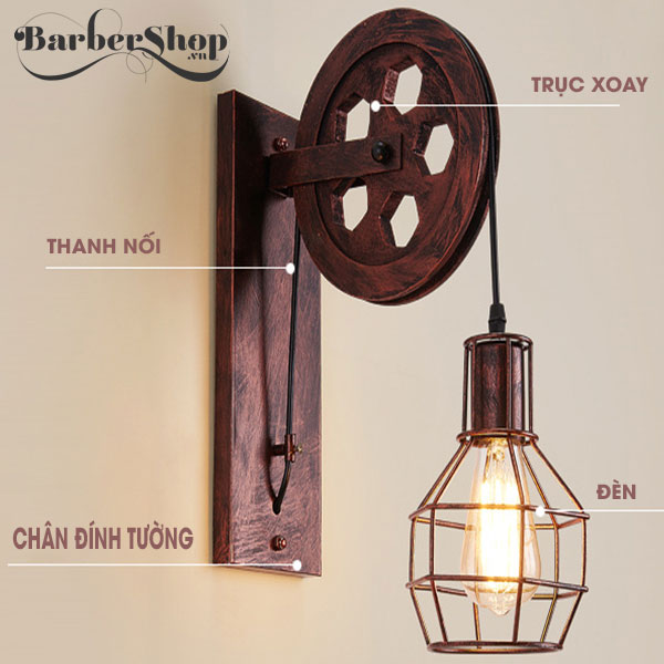 Đèn treo tường trang trí spin whell
