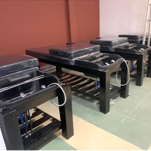 Giường gội đầu gỗ Barber Royal BG-842