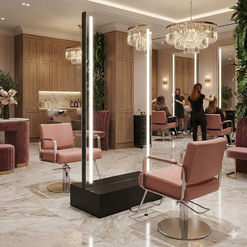 gương đôi salon tóc