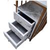 Bàn làm nail khung sắt mặt đá BN-850