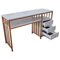 Bàn làm nail khung sắt mặt đá BN-850